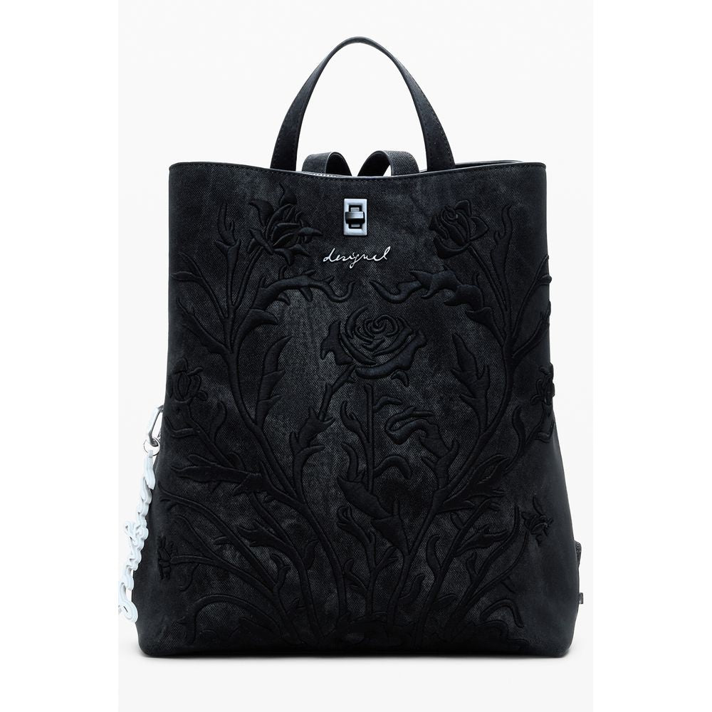 Black Polyethylene Women Backpack - ventzia