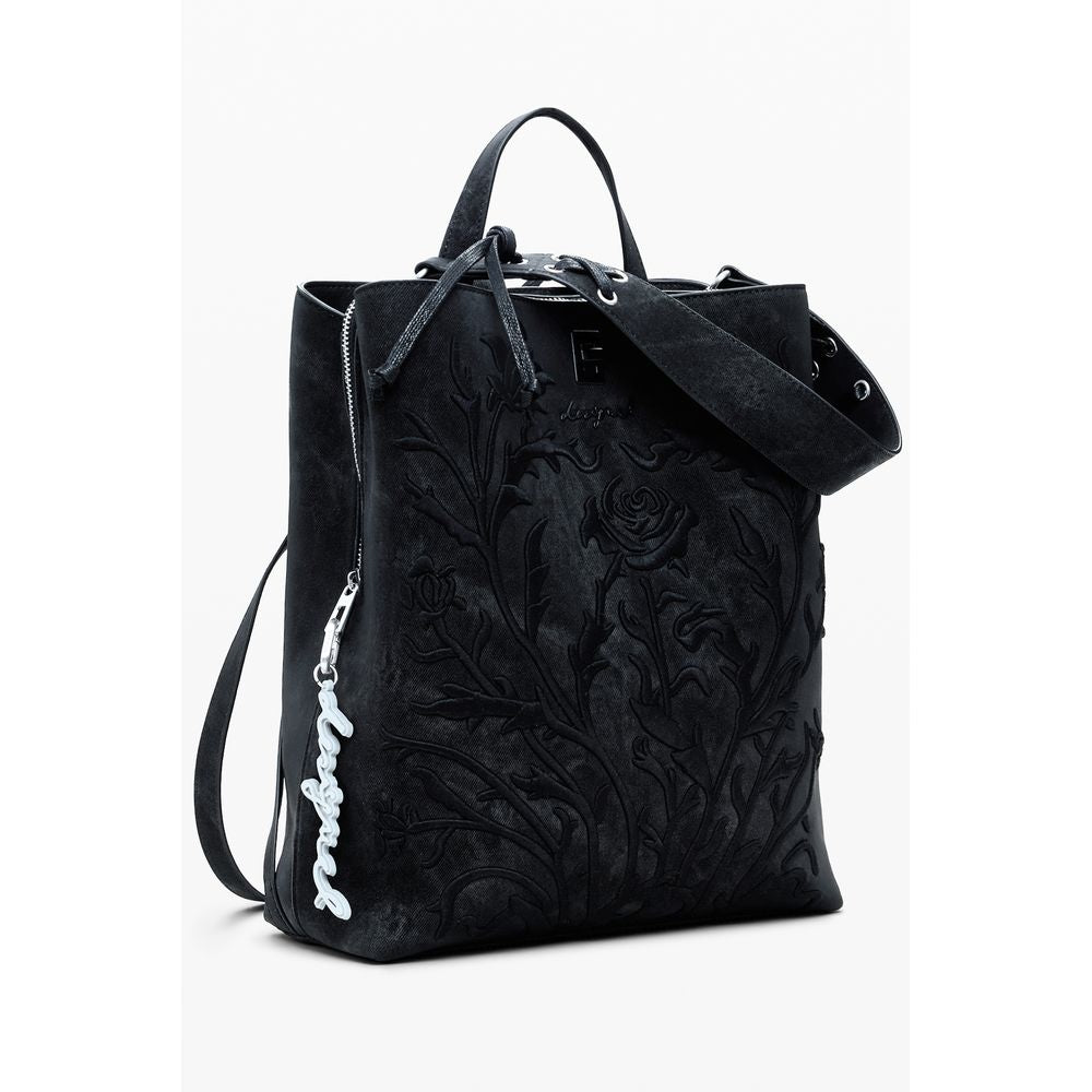 Black Polyethylene Women Backpack - ventzia