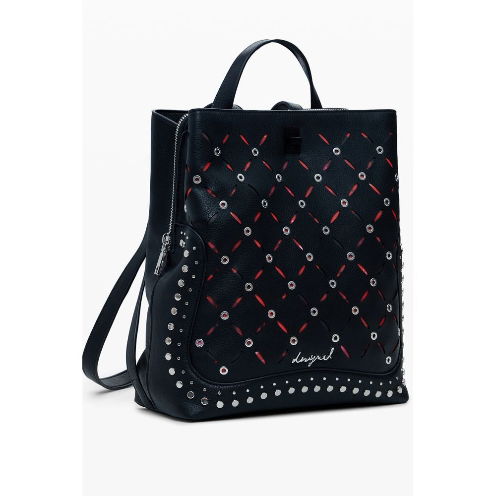 Black Polyethylene Women Backpack - ventzia