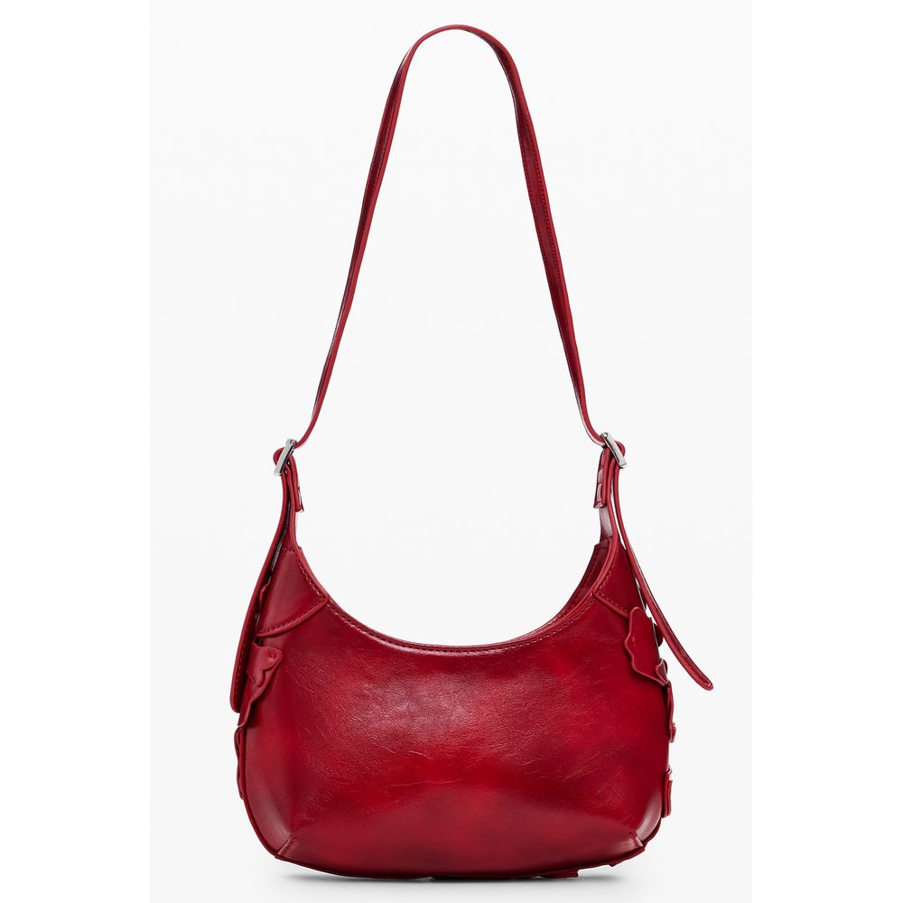 Red Polyethylene Women Handbag - ventzia
