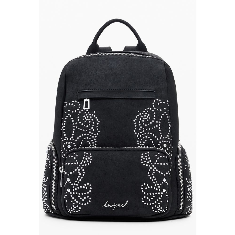 Black Polyethylene Women Backpack - ventzia