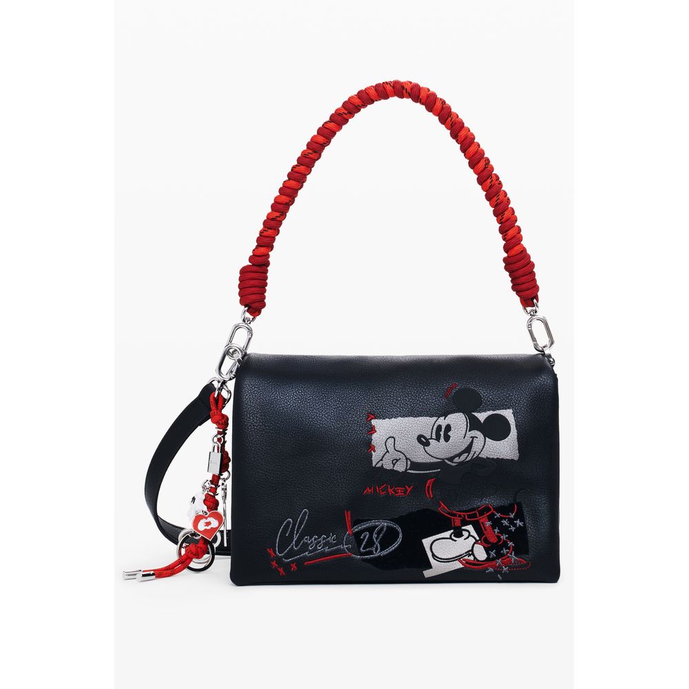 Black Polyethylene Women Handbag - ventzia
