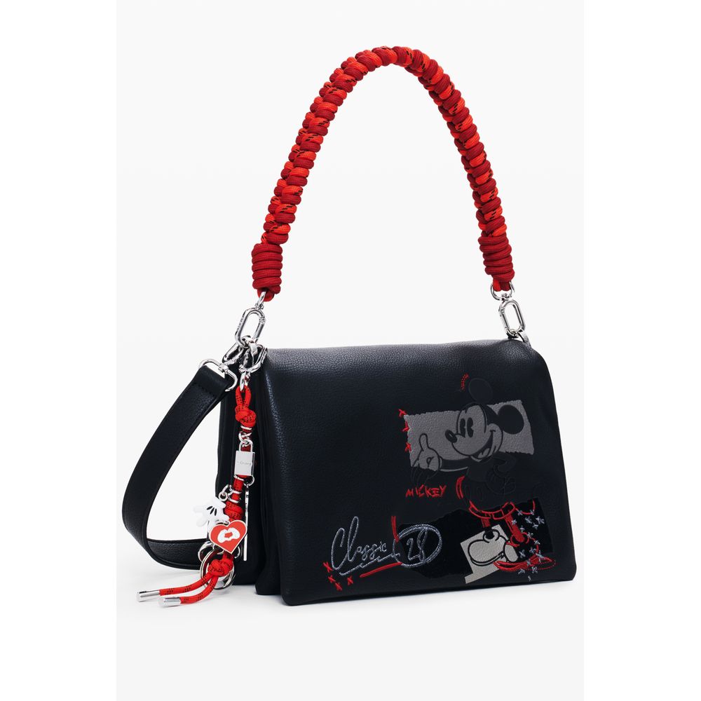 Black Polyethylene Women Handbag - ventzia