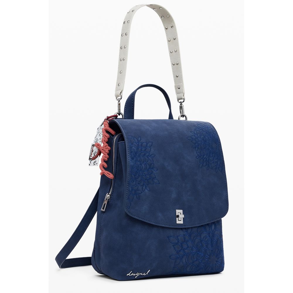 Blue Polyethylene Women Backpack - ventzia