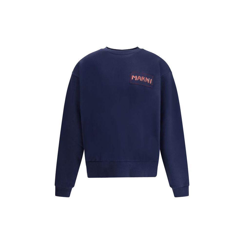 Blue Cotton Sweatshirt - ventzia