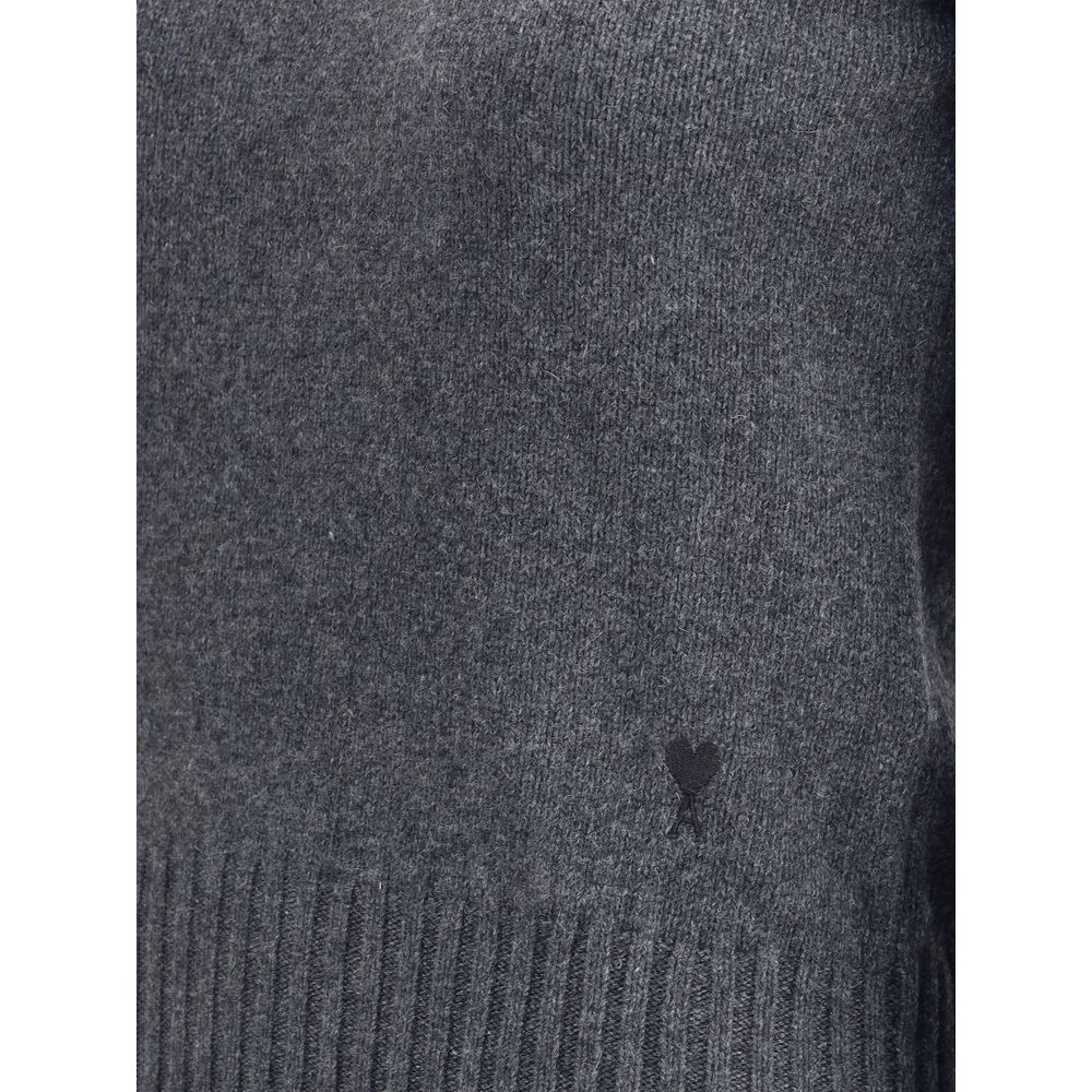 Gray Cashmere Cashmere Sweater - ventzia