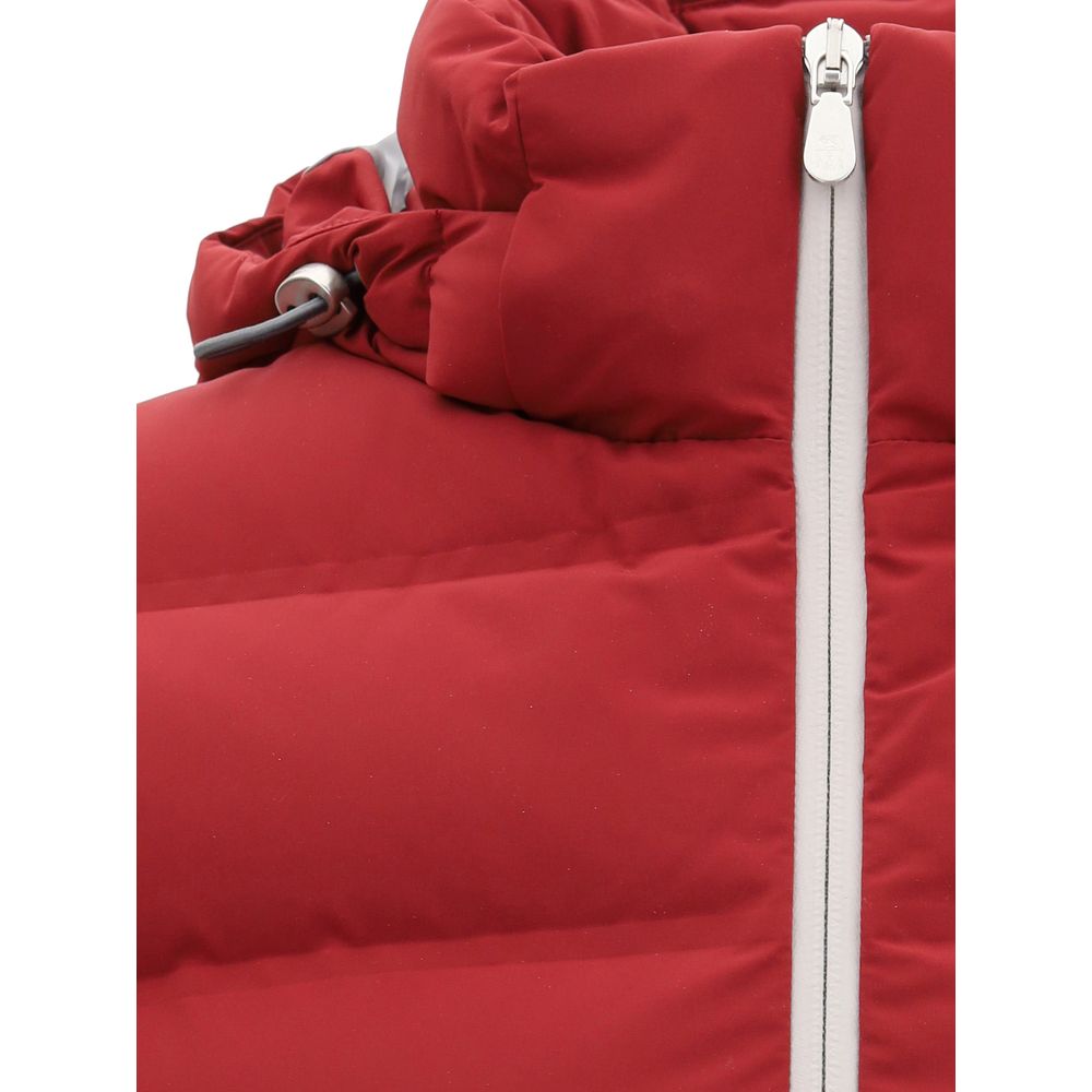 Red Polyester Jackets And Coat - ventzia