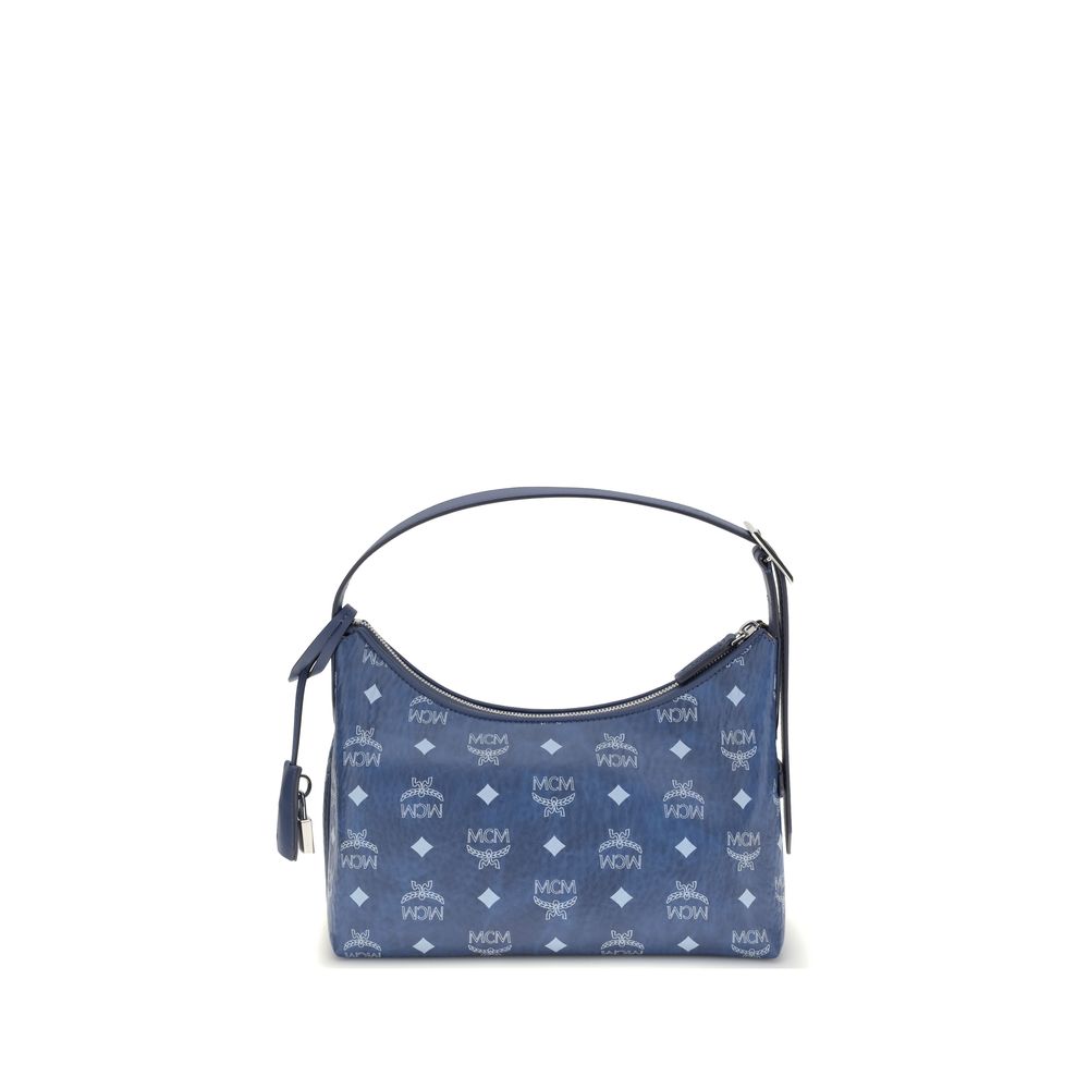 Blue Fabric Shoulder Bag - ventzia