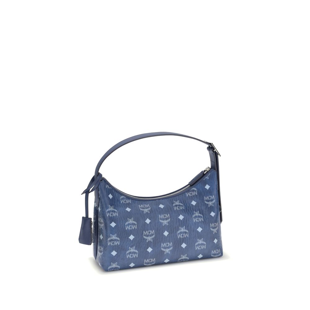 Blue Fabric Shoulder Bag - ventzia