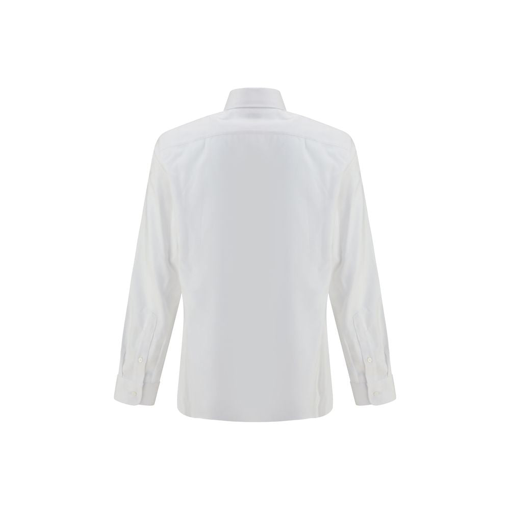 White Cotton Dress Shirt - ventzia