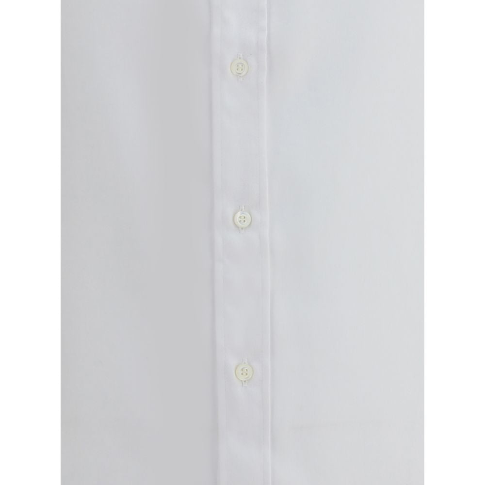 White Cotton Dress Shirt - ventzia