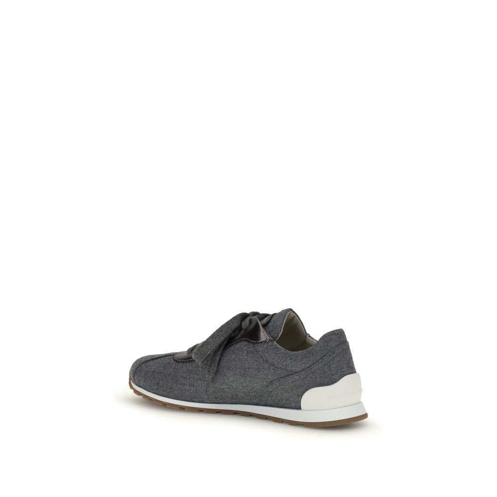 Gray Fleece Wool Athletic Sneakers - ventzia