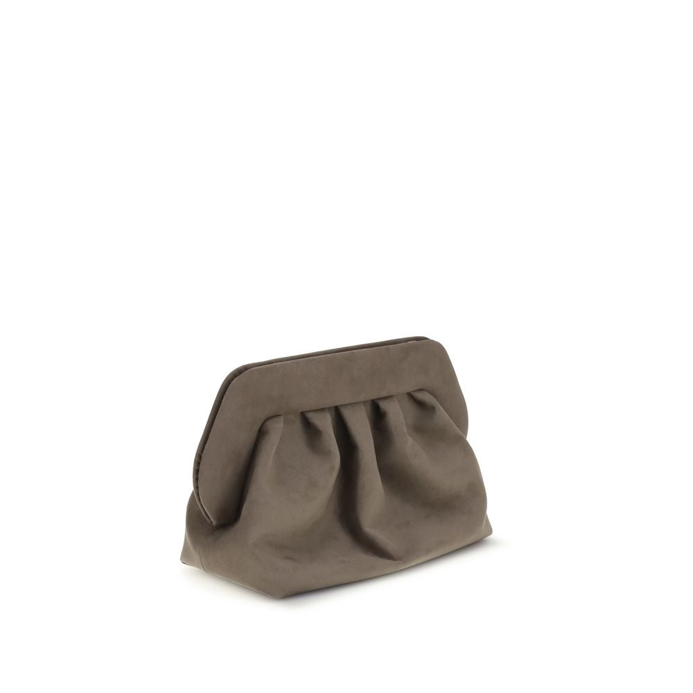 Brown Other Fibres Clutch Bag - ventzia
