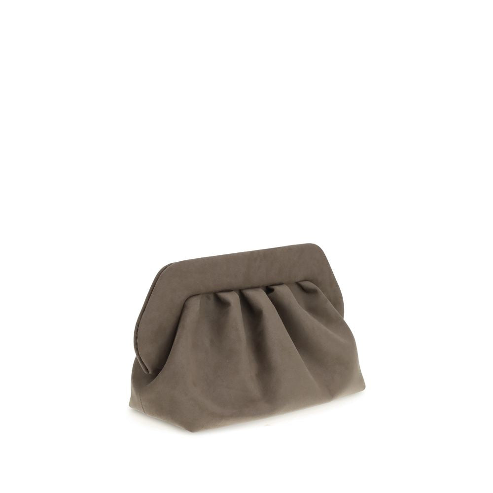 Brown Other Fibres Clutch Bag - ventzia