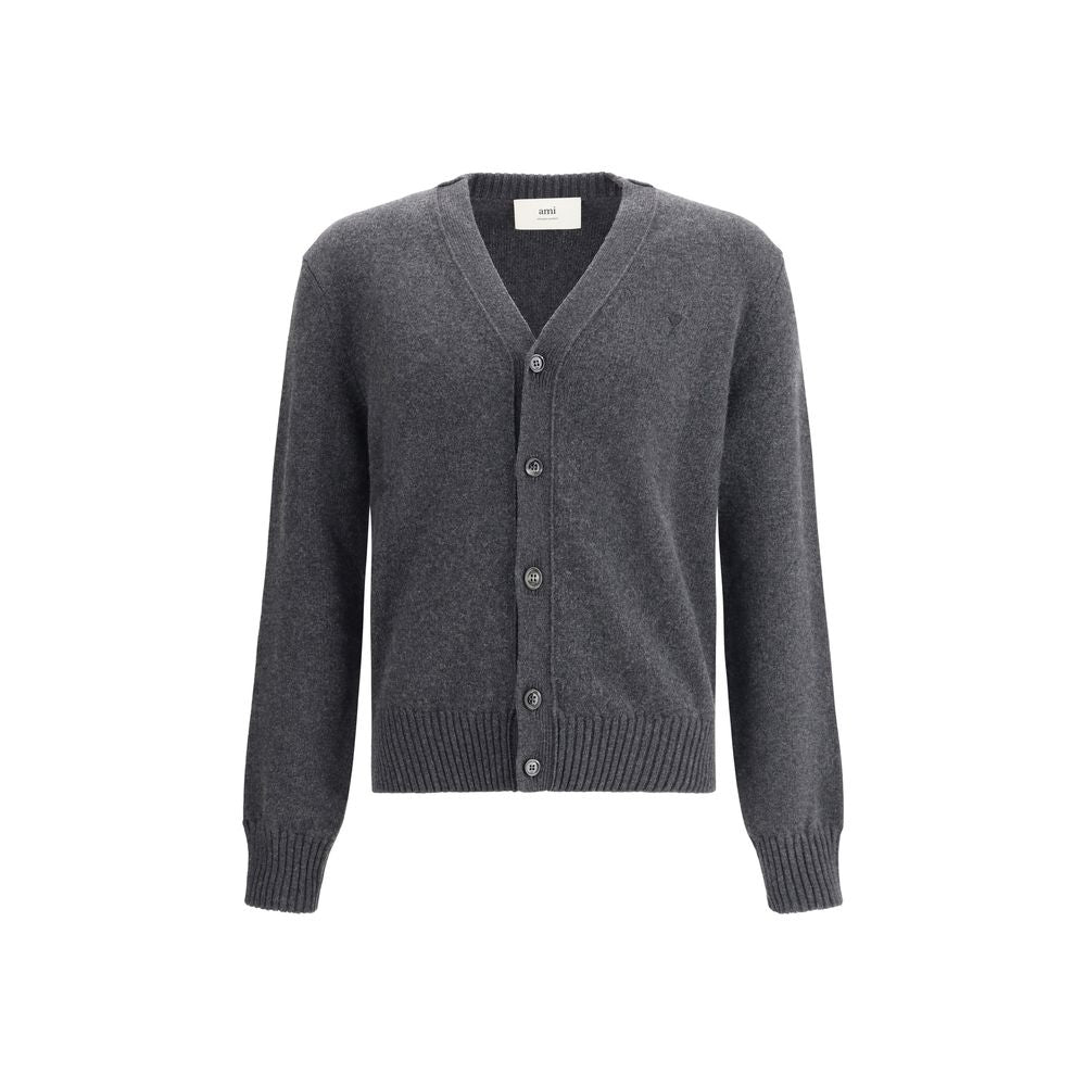 Gray Cashmere Cardigan - ventzia