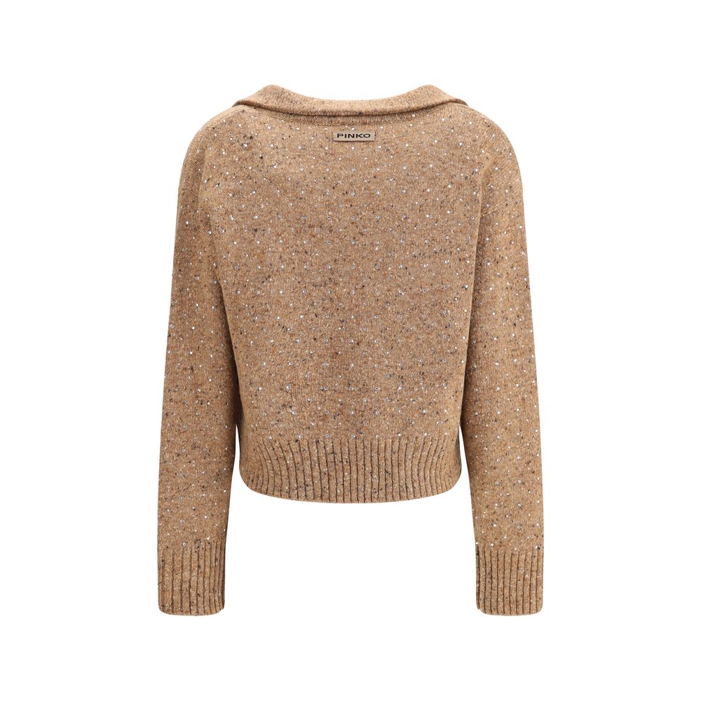 V-neck Sweater with rhinestones - ventzia