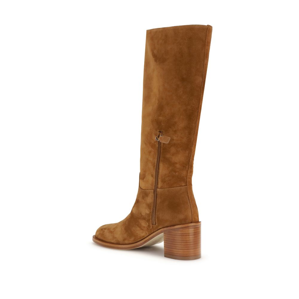 Brown Calf Leather Bos Taurus Boots - ventzia