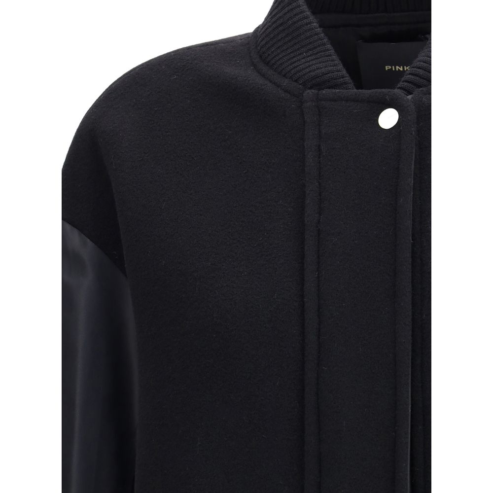 Long Coat in wool-blend cloth and technical satin - ventzia