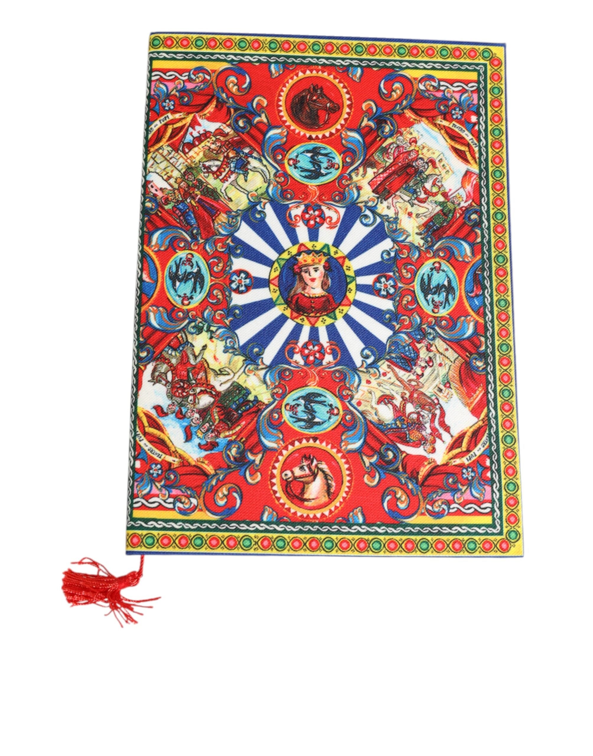 Multicolor Sicilian Carretto Print Journal  Notebook - ventzia