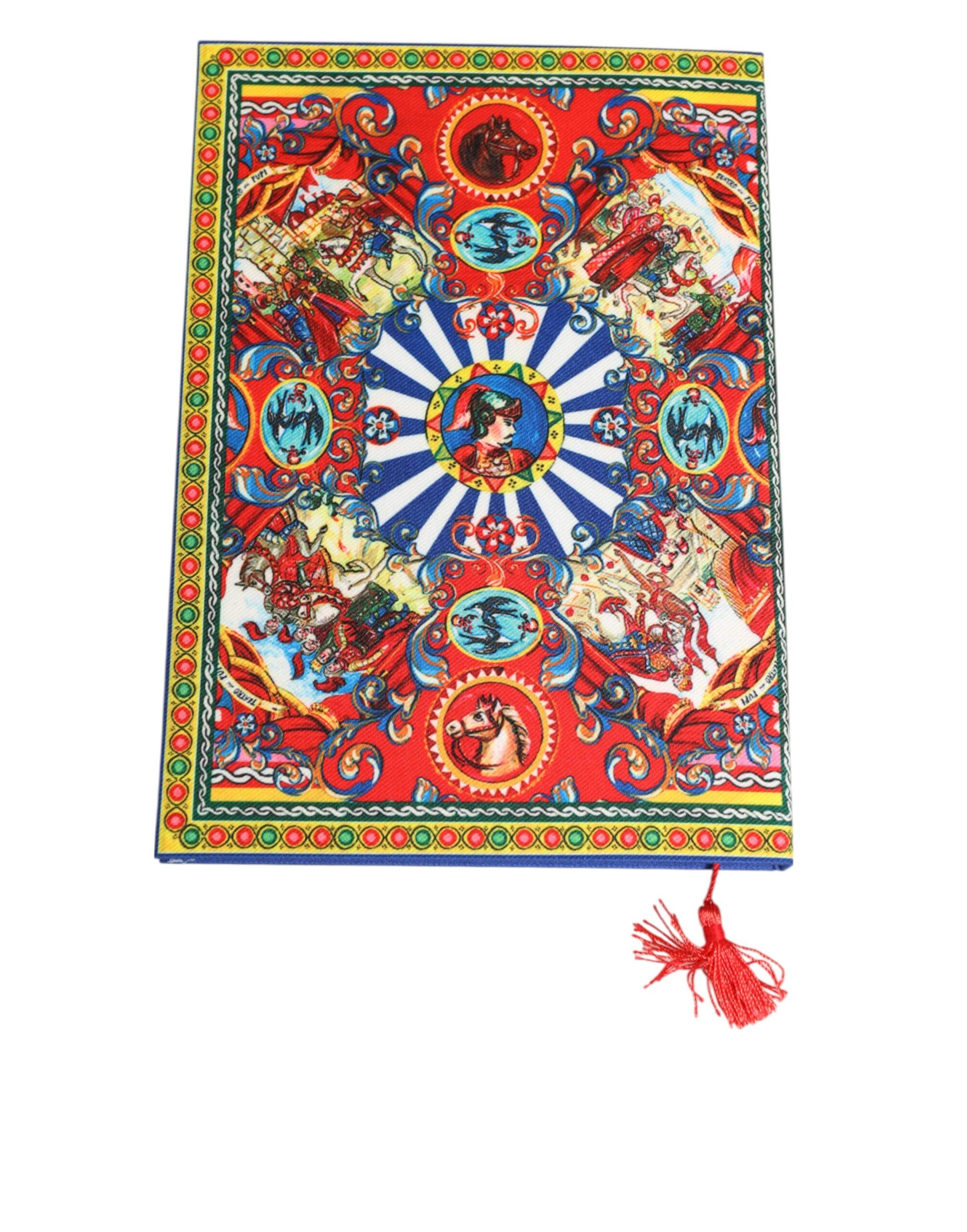 Multicolor Sicilian Carretto Print Journal  Notebook - ventzia