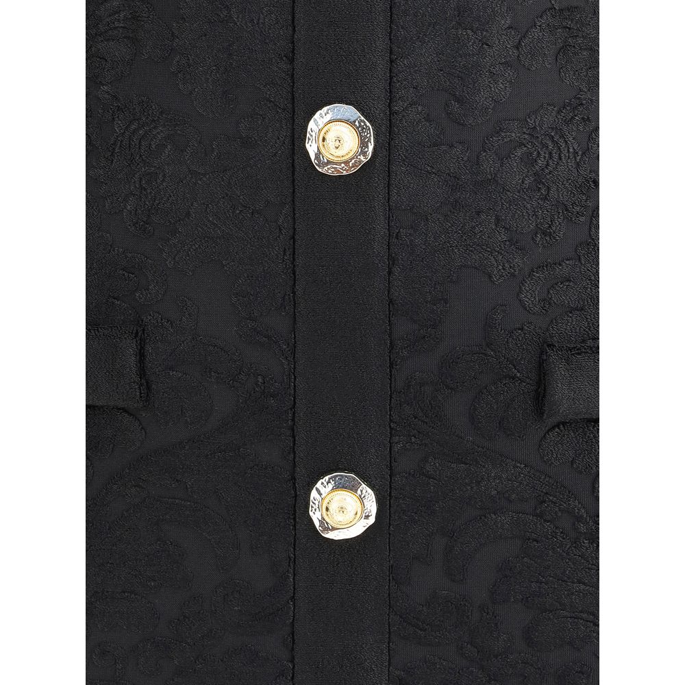 Black Viscose Cocktail Dress - ventzia