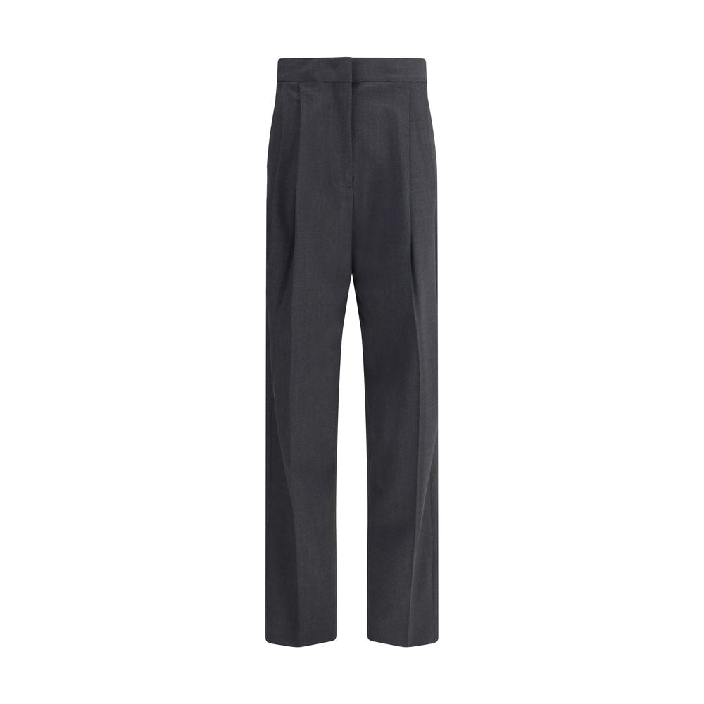 Gray Fleece Wool Casual Pants - ventzia
