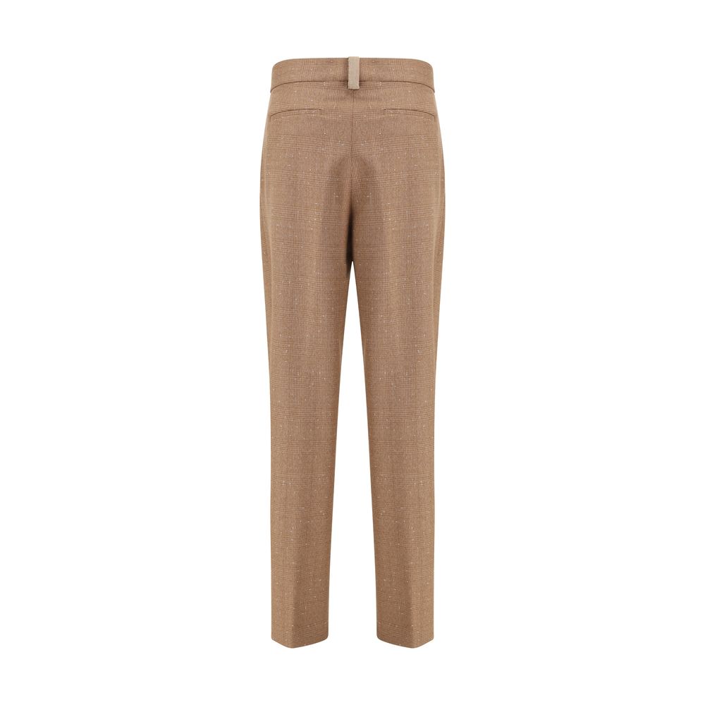 Beige Fleece Wool Dress Pants - ventzia