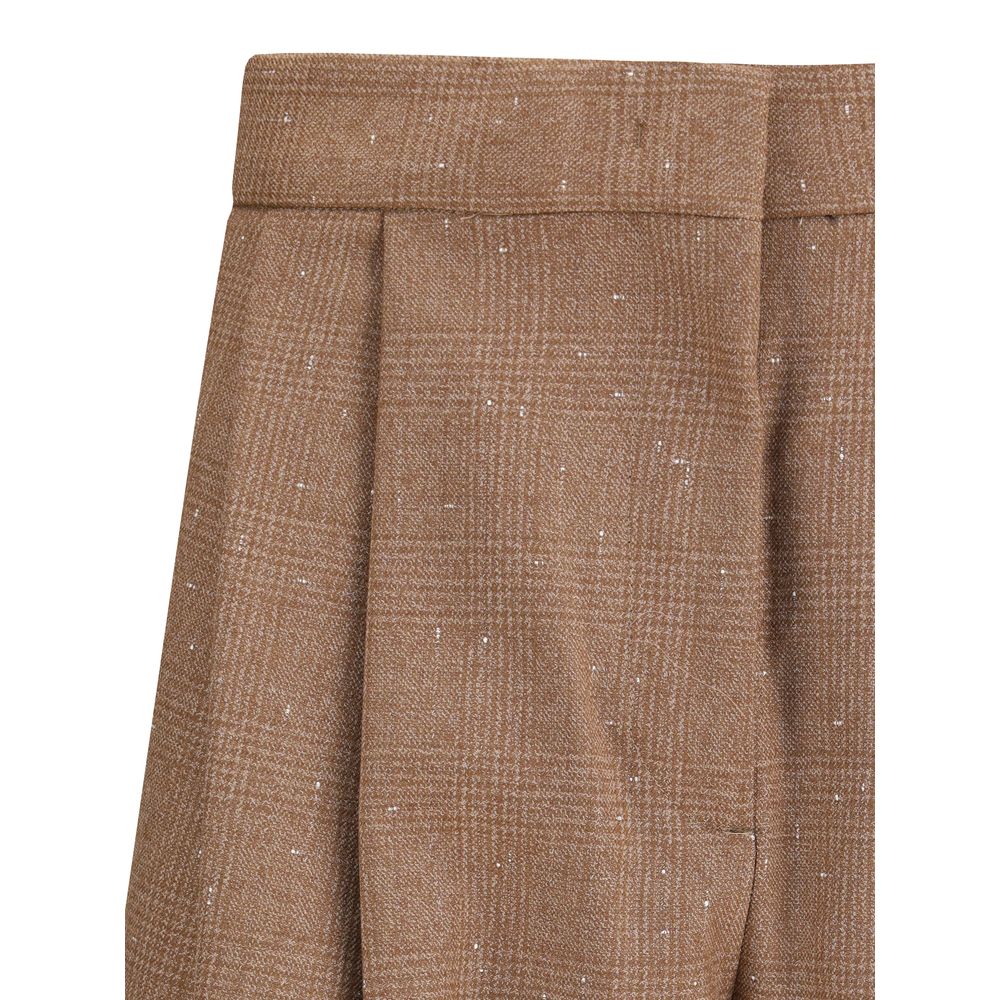 Beige Fleece Wool Dress Pants - ventzia
