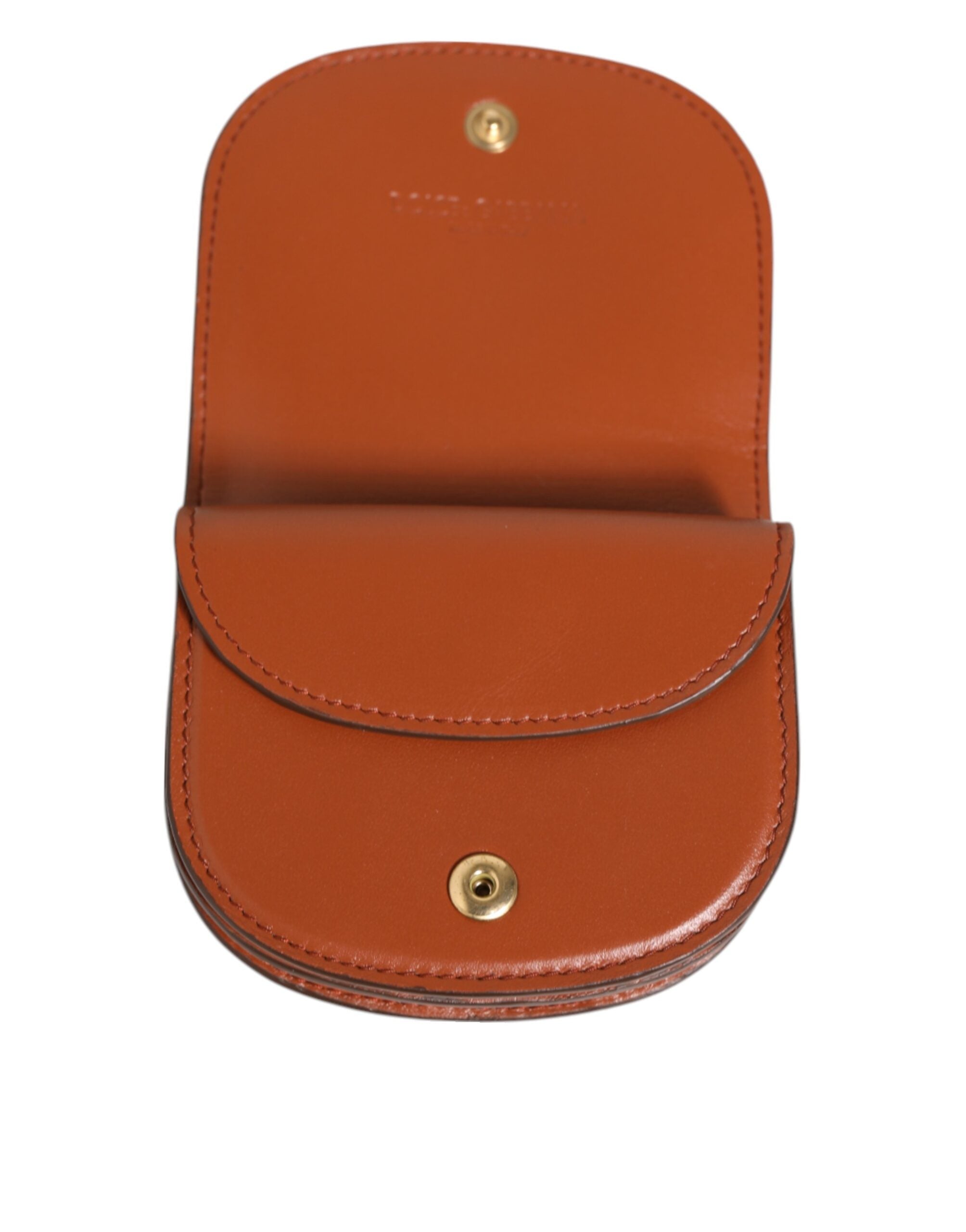 Brown Leopard Print Calf Leather Small Coin Purse Wallet - ventzia