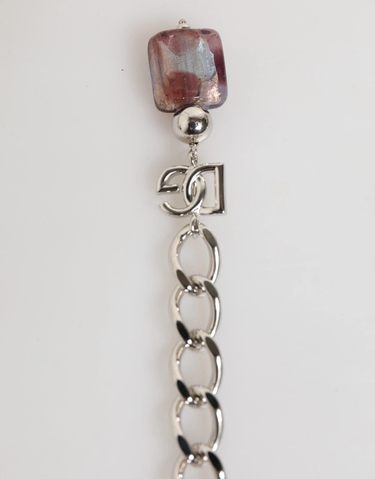 Multicolor Murano Glass Beads Brass Zamak Necklace - ventzia