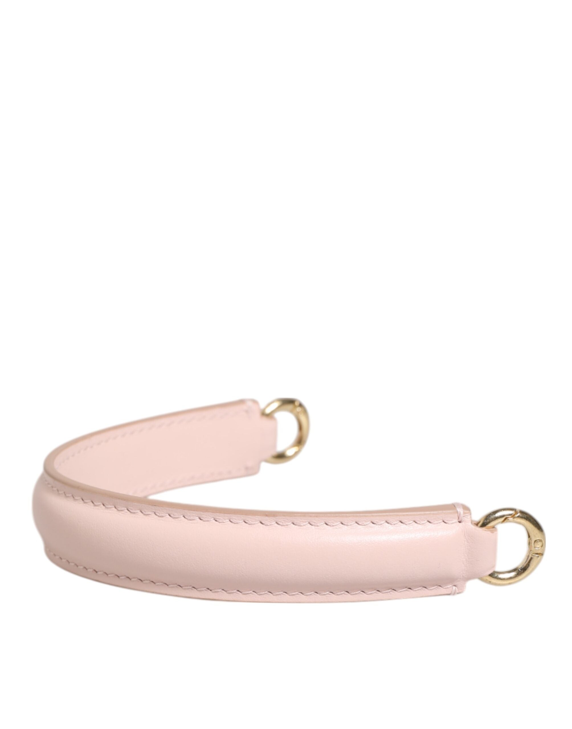 Strap Pink Leather Gold Tone Big Bag Handle Shoulder Strap - ventzia