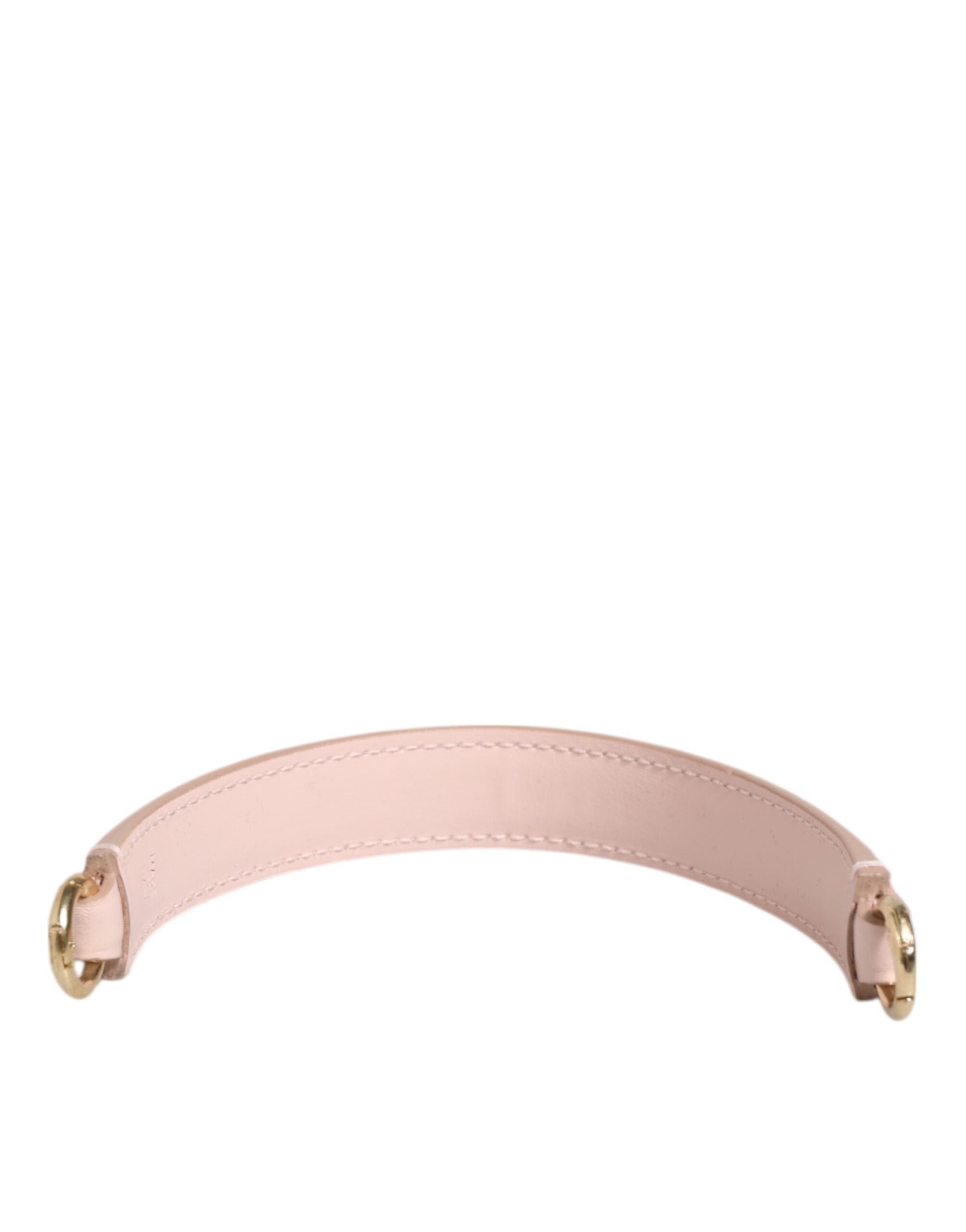 Strap Pink Leather Gold Tone Big Bag Handle Shoulder Strap - ventzia