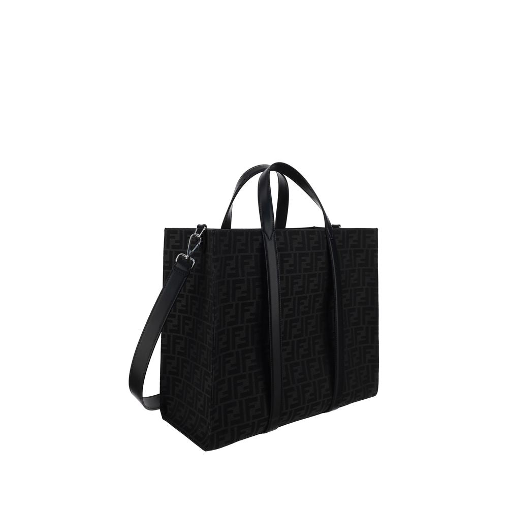 Black Polyester Shoulder Bag - ventzia