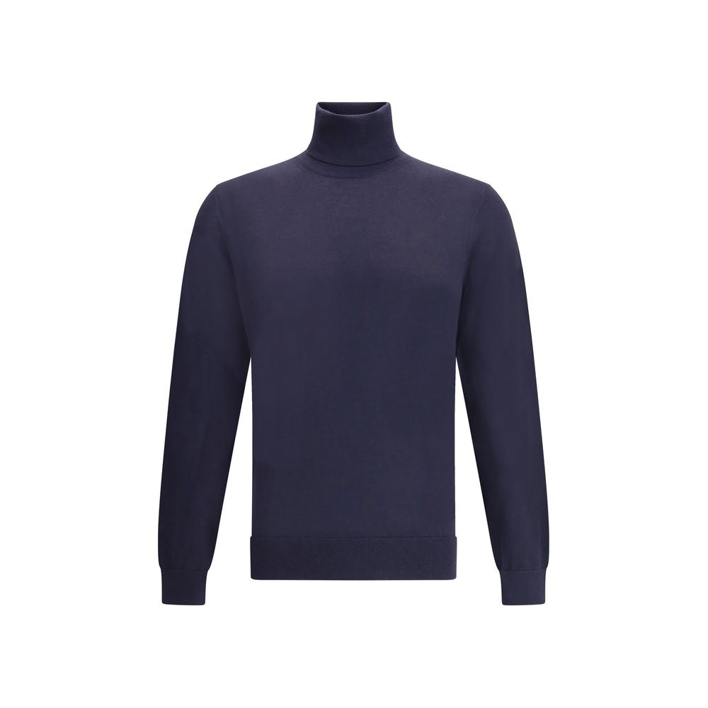 Blue Cashmere Turtleneck - ventzia