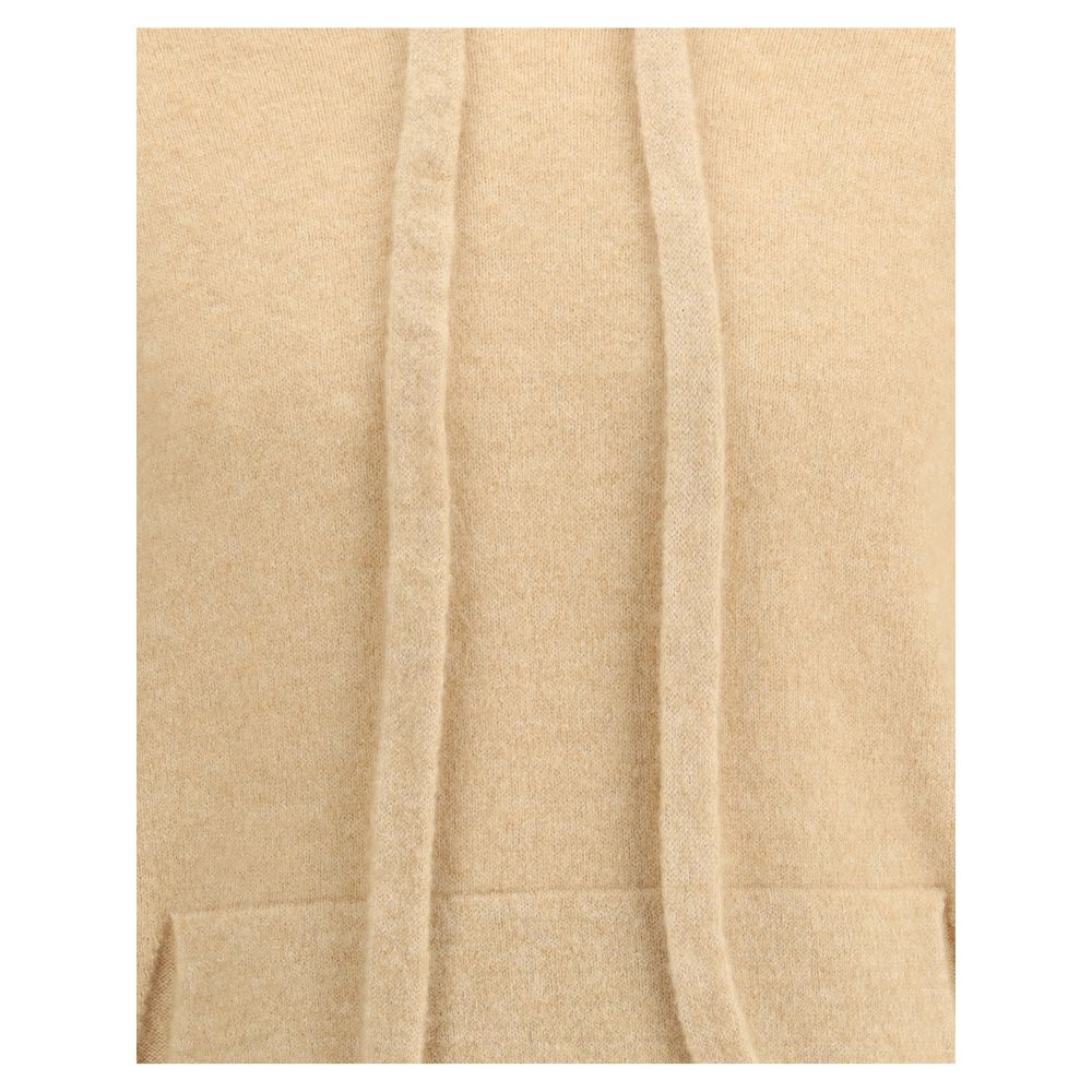 Beige Cashmere Hoodie - ventzia