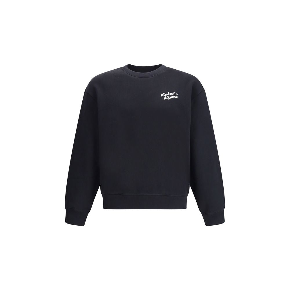 Black Cotton Sweatshirt - ventzia