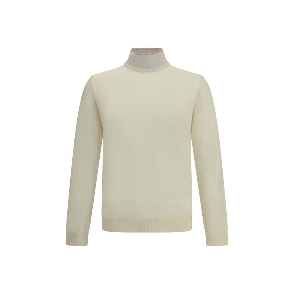 Cream Wool Turtleneck - ventzia