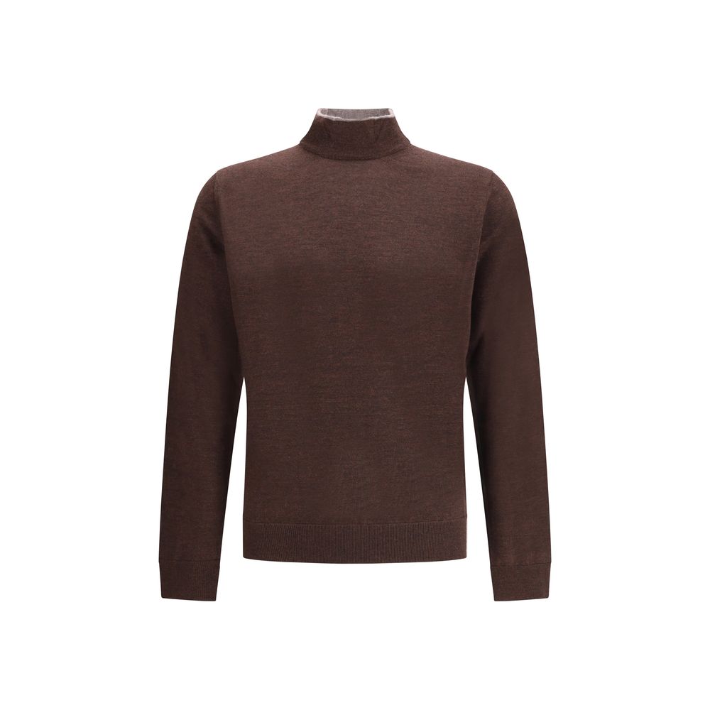 Brown Wool Turtleneck - ventzia