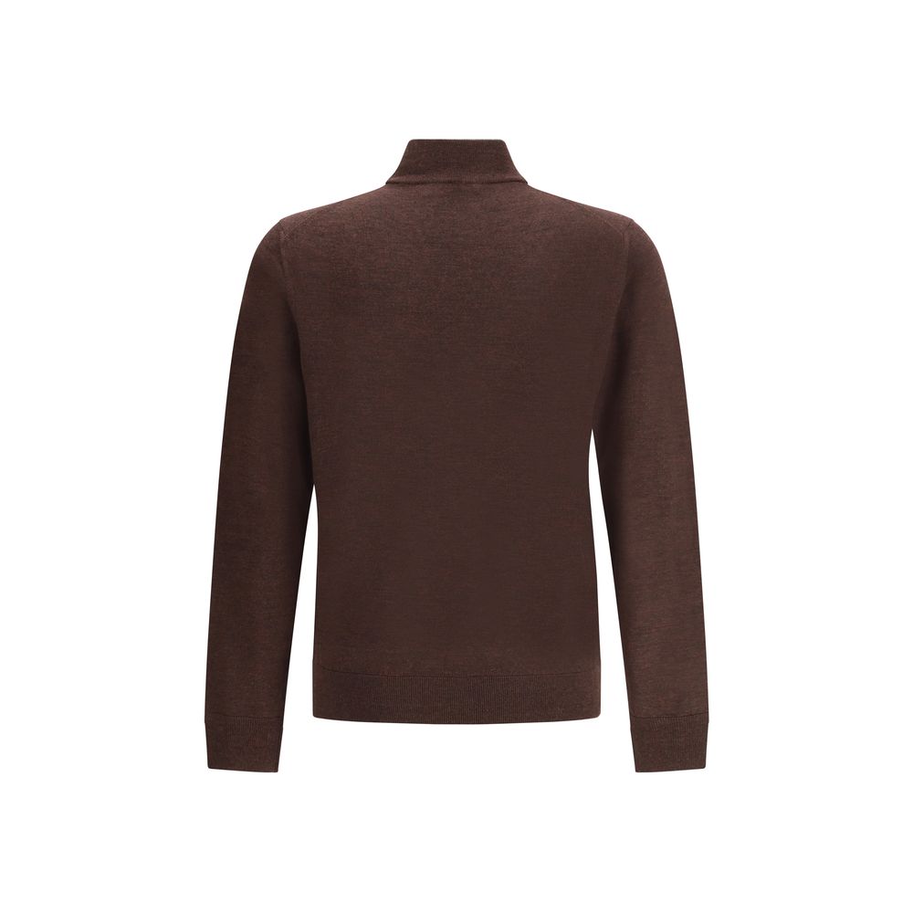 Brown Wool Turtleneck - ventzia
