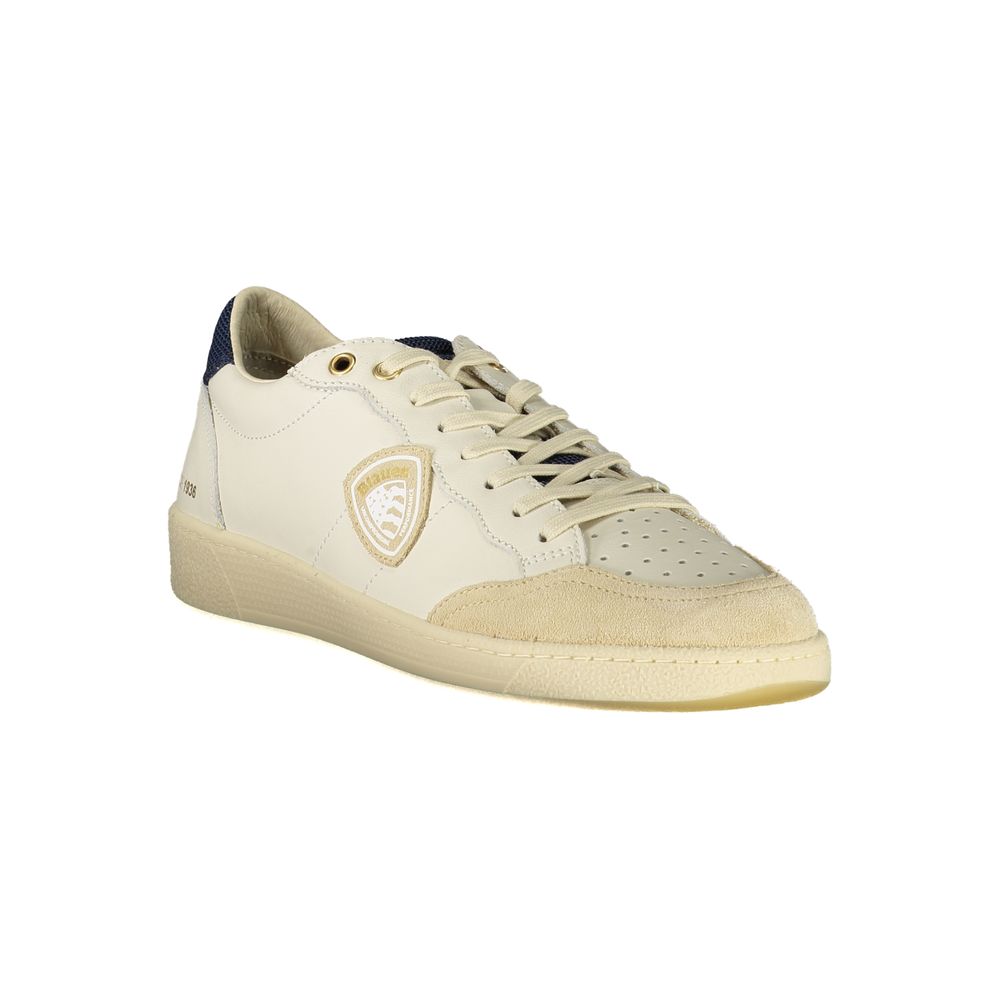 White Polyester Sneaker - ventzia
