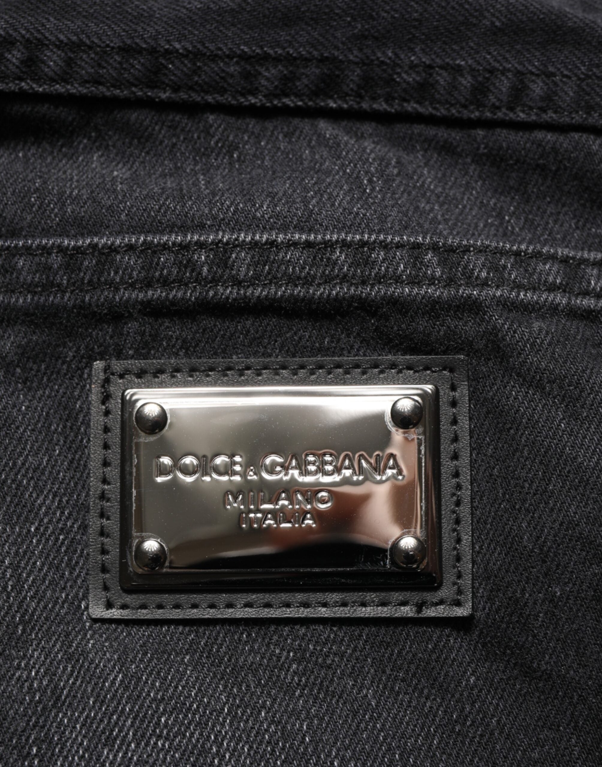Black Washed Cotton Skinny Men Denim Jeans - ventzia