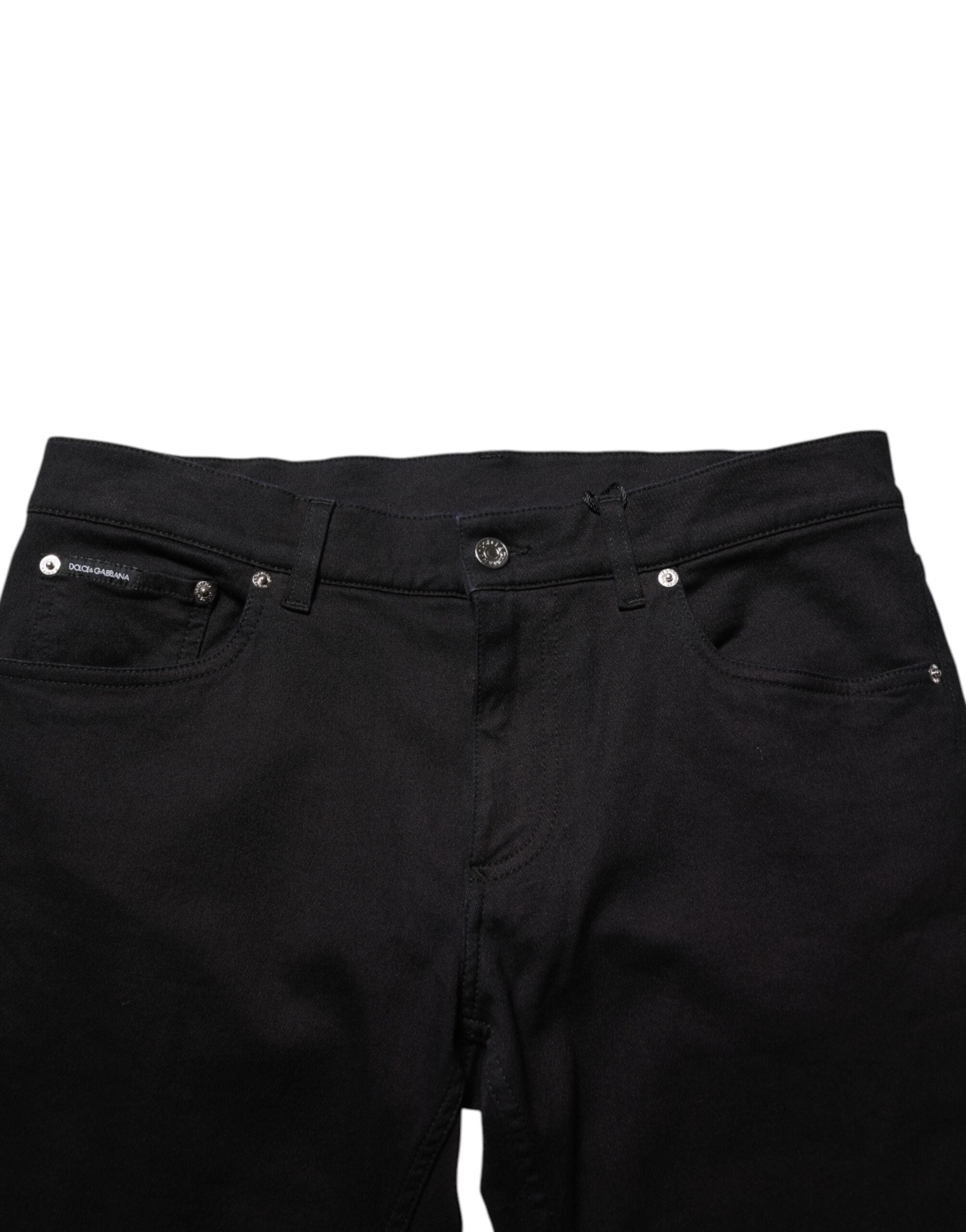 Black Cotton Blend Skinny Men Trouser Pants - ventzia