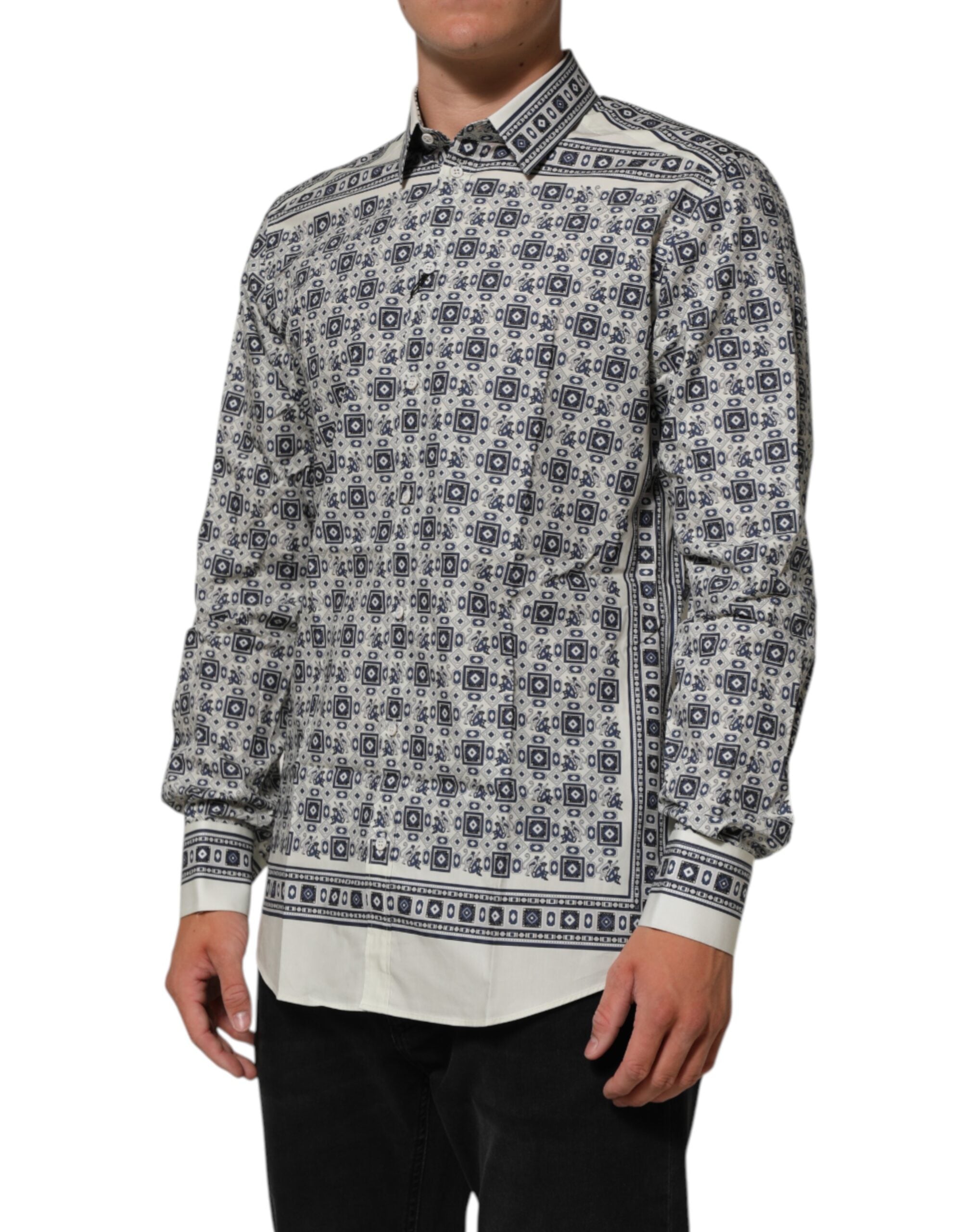 Multicolor Monkey Tie Print GOLD Dress Shirt - ventzia