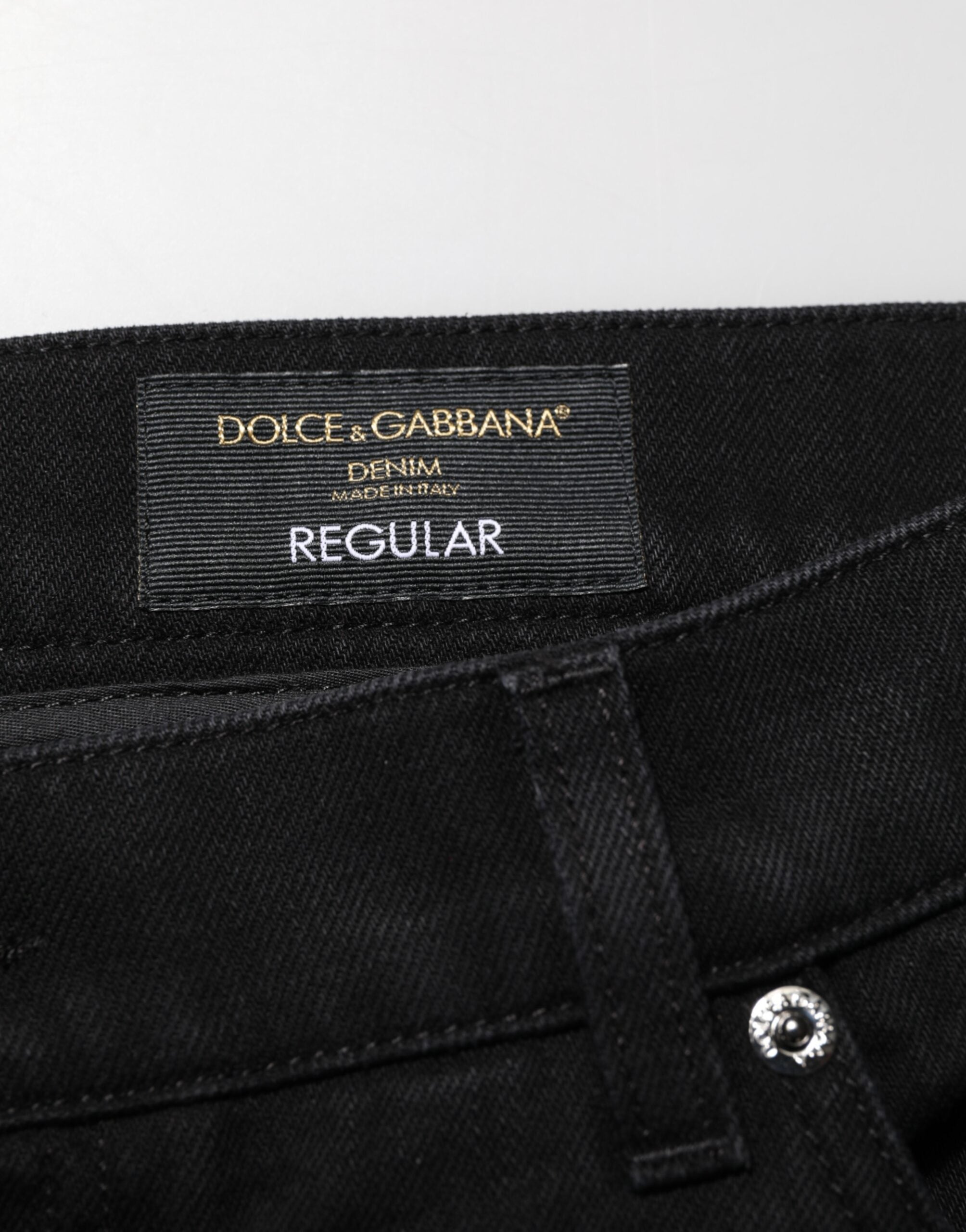 Black Cotton Regular Denim Men Trouser Jeans - ventzia
