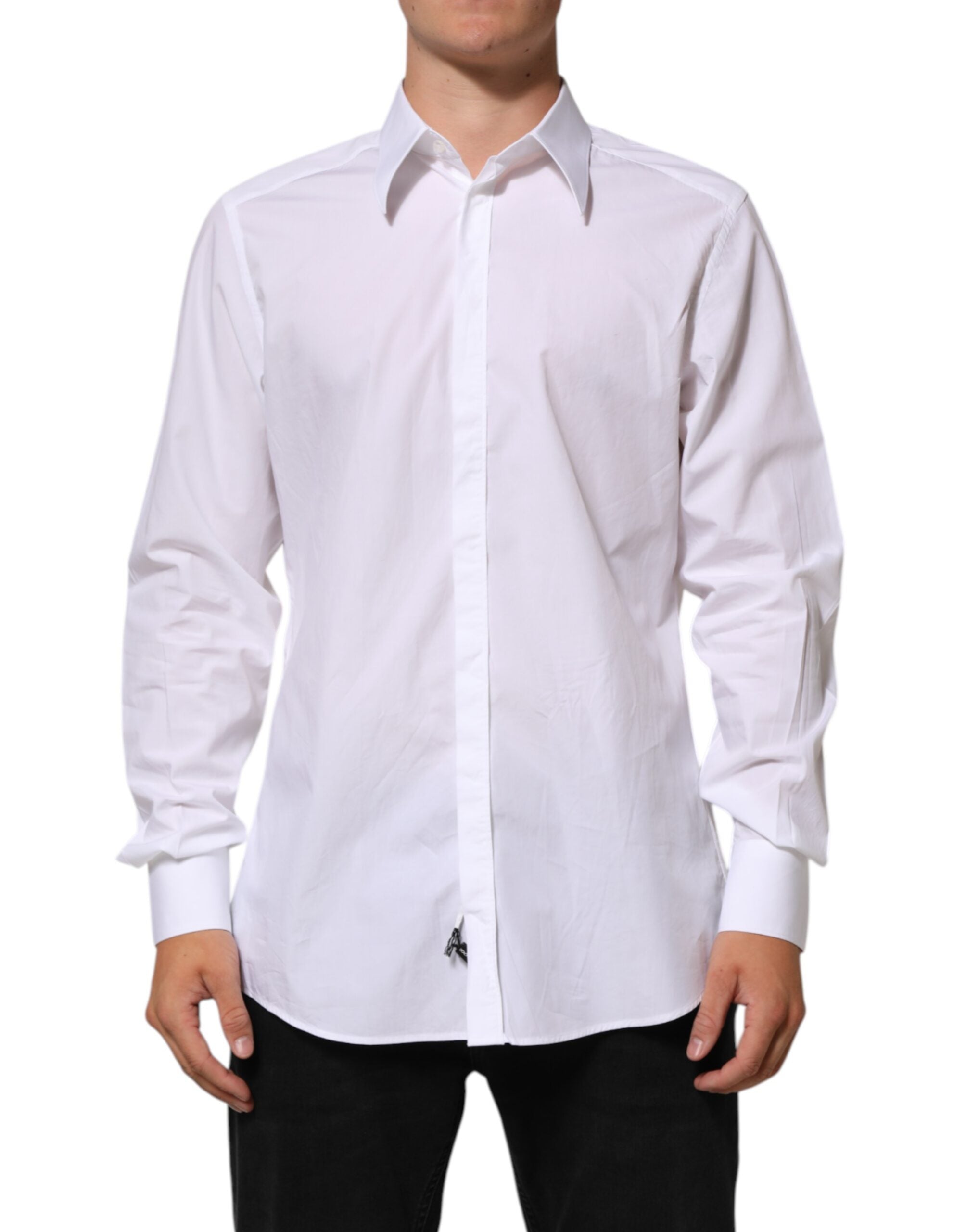 White Cotton MARTINI Men Formal Dress Shirt - ventzia