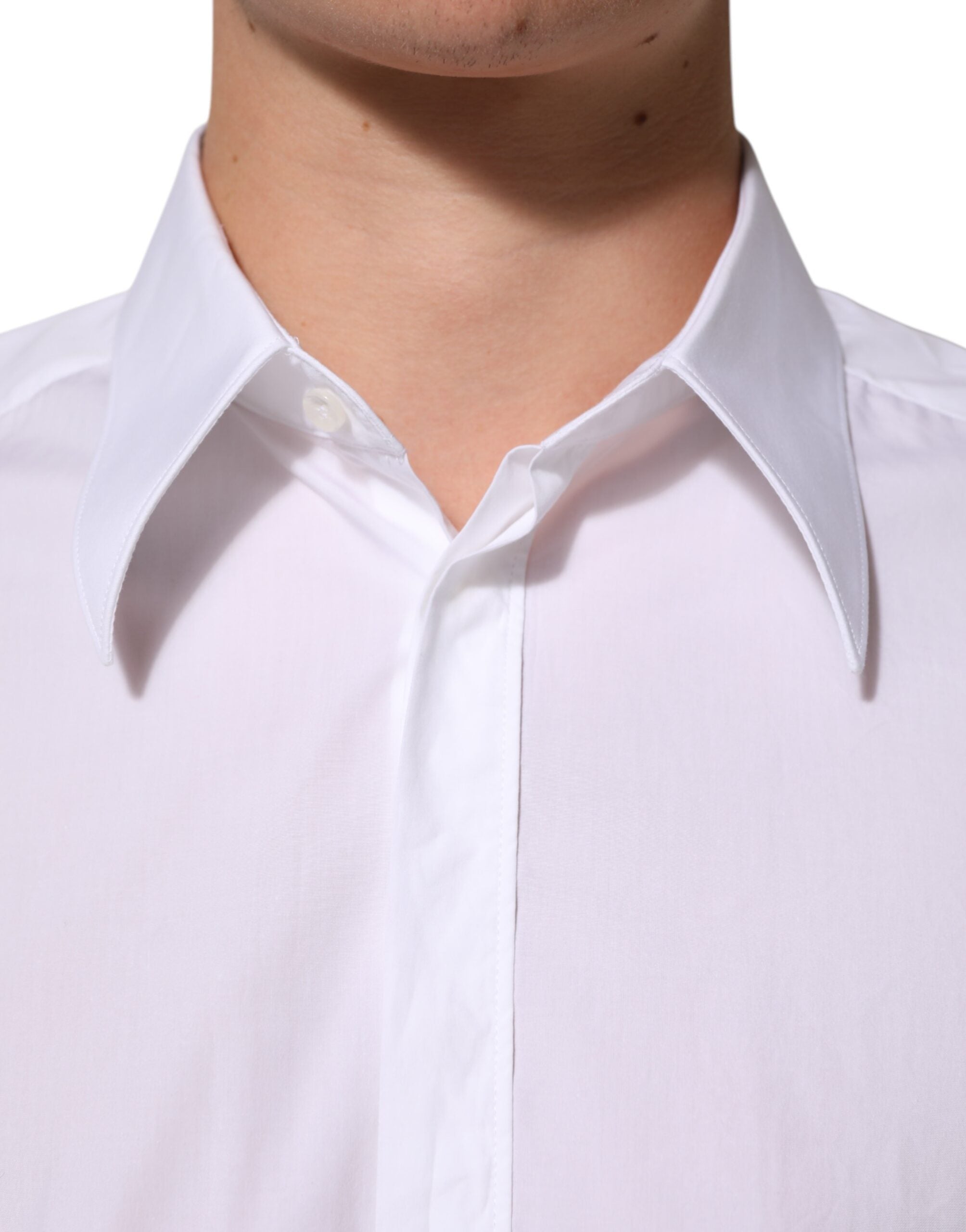 White Cotton MARTINI Men Formal Dress Shirt - ventzia