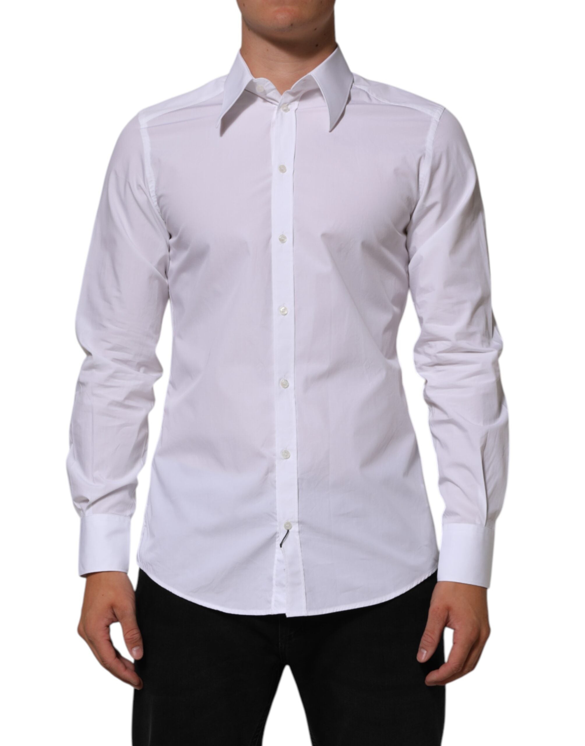 White Cotton MARTINI Men Formal Dress Shirt - ventzia