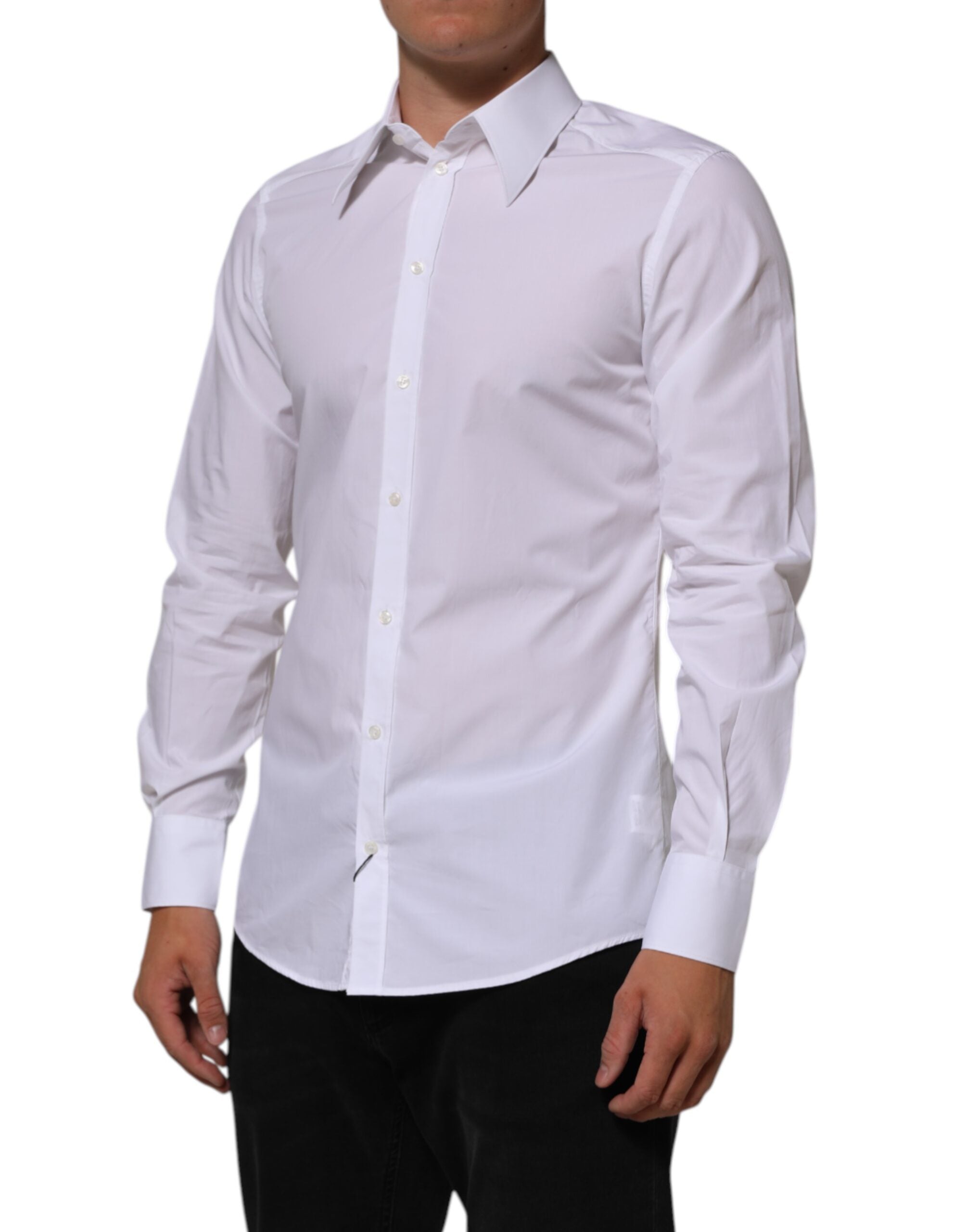 White Cotton MARTINI Men Formal Dress Shirt - ventzia
