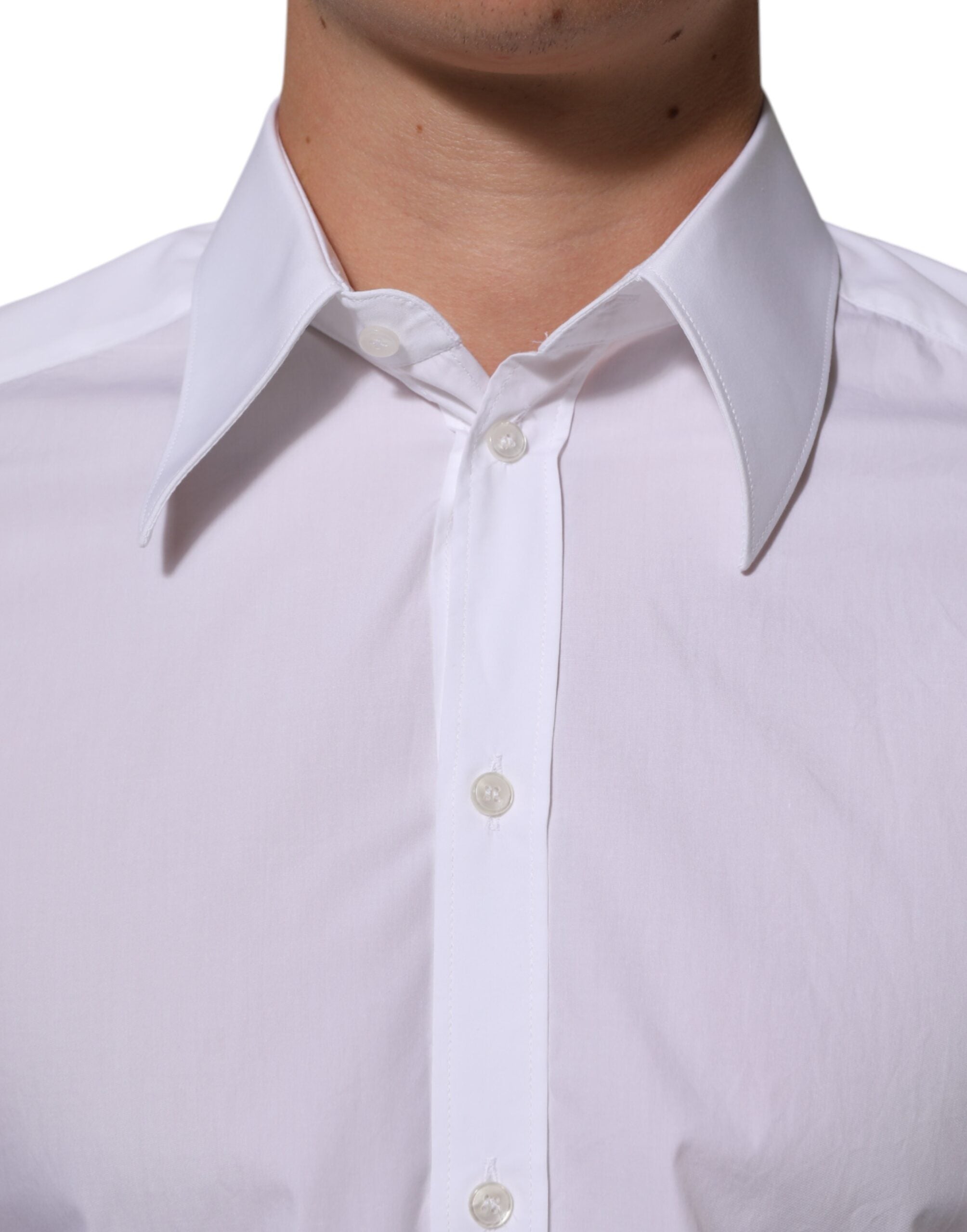 White Cotton MARTINI Men Formal Dress Shirt - ventzia