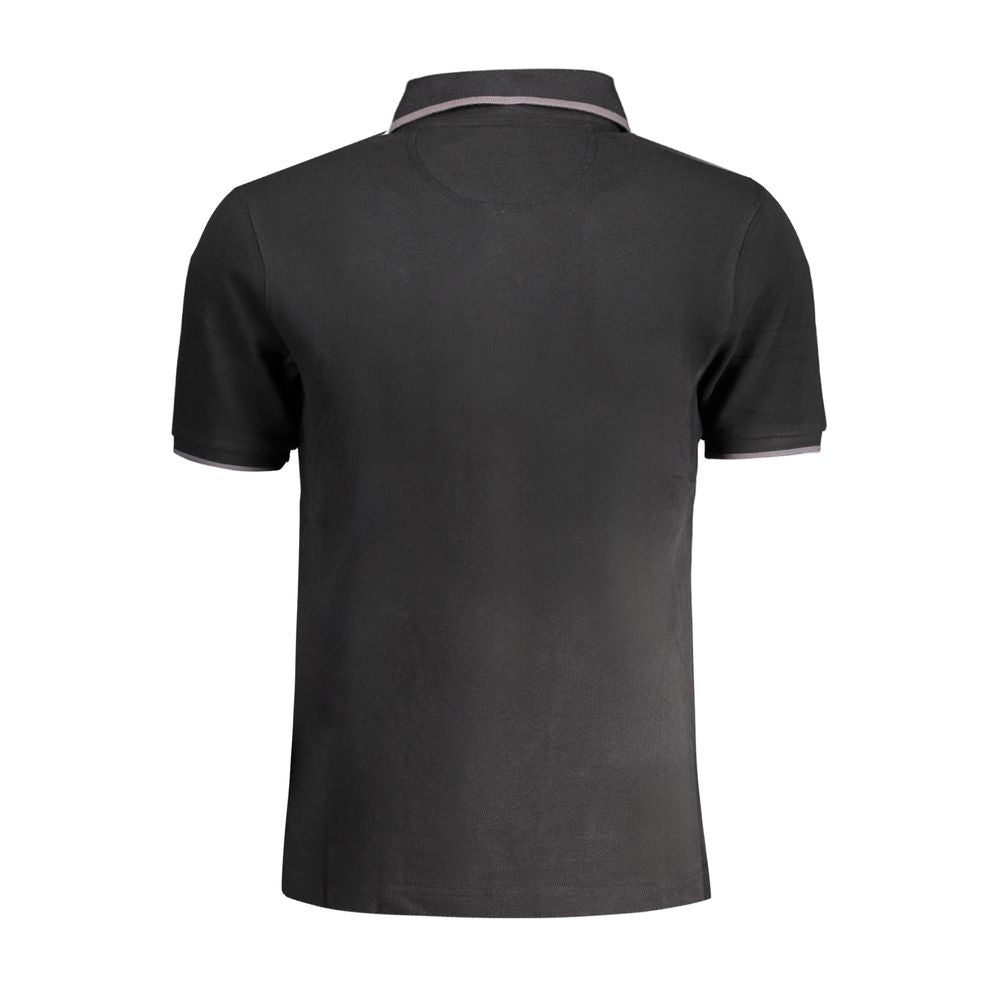 Black Cotton Men's Polo Shirt - ventzia
